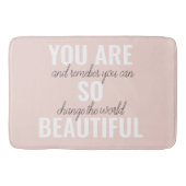 Tapis De Bain Inspiration Vous Êtes Si Belle Citation Positive (Devant)