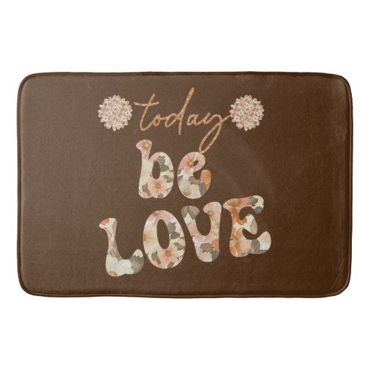 Tapis De Bain Inspirational Retro Inspiré Amour Affirmation (Devant)
