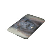 Tapis De Bain Intense Llama Noire Visage gros haut (Angle)