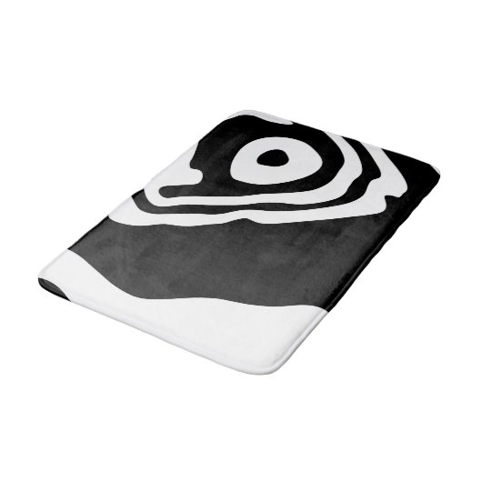Tapis De Bain Into Deep : Abstrait noir & blanc (Angle)