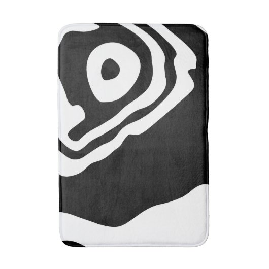 Tapis De Bain Into Deep : Abstrait noir & blanc (Devant (Vertical))