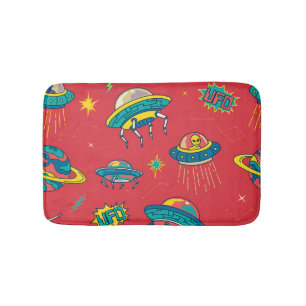 Tapis De Bain Inventaires d'espace UFO rétro