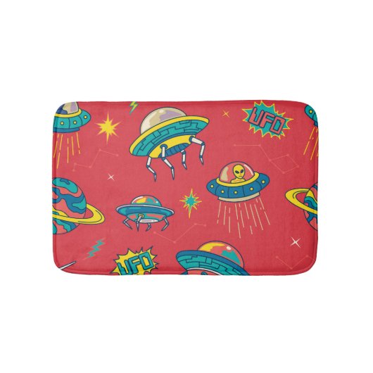 Tapis De Bain Inventaires d'espace UFO rétro (Devant)