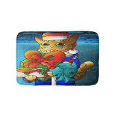 Tapis De Bain Invité du chat de Noël (Devant)