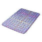 Tapis De Bain Iridescendance en or, bleu et violet géométrique 2 (Angle)