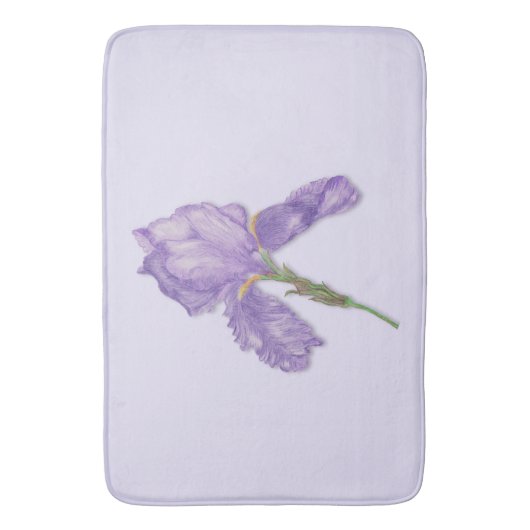 Tapis De Bain Iris, iris pourpre barbu (devant Vertical)