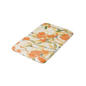 Tapis De Bain Iris orange : motif floral transparent (Angle)