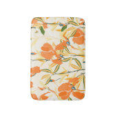 Tapis De Bain Iris orange : motif floral transparent (Devant (Vertical))