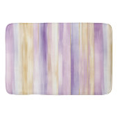 Tapis De Bain Iris rayures crème violet (Devant)
