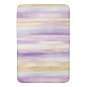 Tapis De Bain Iris rayures crème violet (devant Vertical)