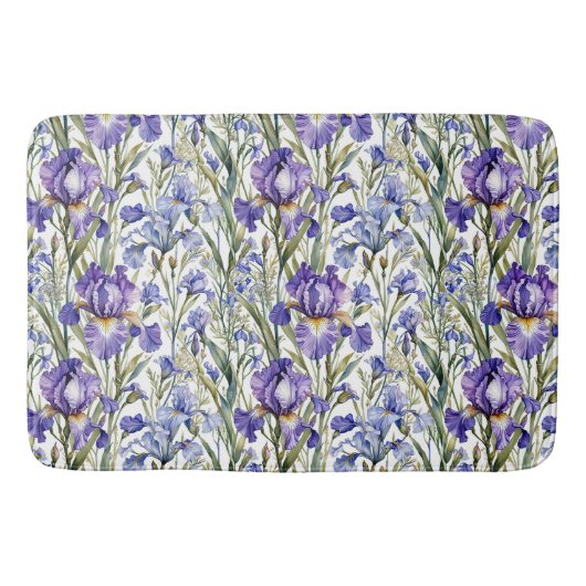 Tapis De Bain Iris violet et bleu (Devant)