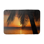 Tapis De Bain Island Palm Tree Sur Orange Sunset Beach Scene (Devant)
