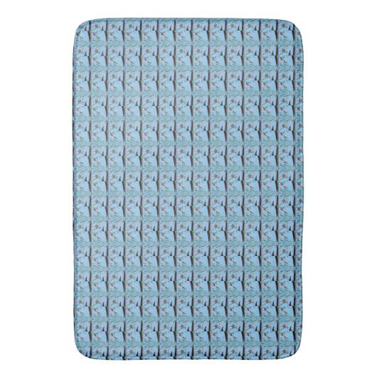 Tapis De Bain Italien bleu sirène Motif Art Imprimer (devant Vertical)