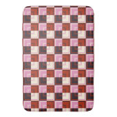 Tapis De Bain Ivoire d'aubergine rose rouge (devant Vertical)