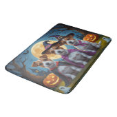 Tapis De Bain Jack Russell Chiens Citrouille Halloween Drôle (Angle)