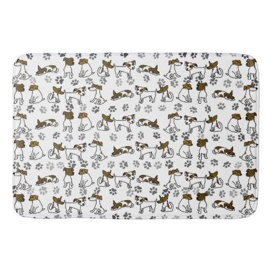 Tapis De Bain Jack Russell Empreinte de patte Bath Mat (Devant)