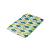 Tapis De Bain Jacquard bleu et vert (Angle)