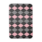 Tapis De Bain Jacquard gris noir rose rétro (Devant (Vertical))