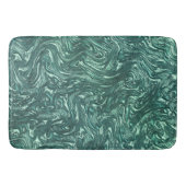 Tapis De Bain Jade texturé et teintes vert cyanique (Devant)