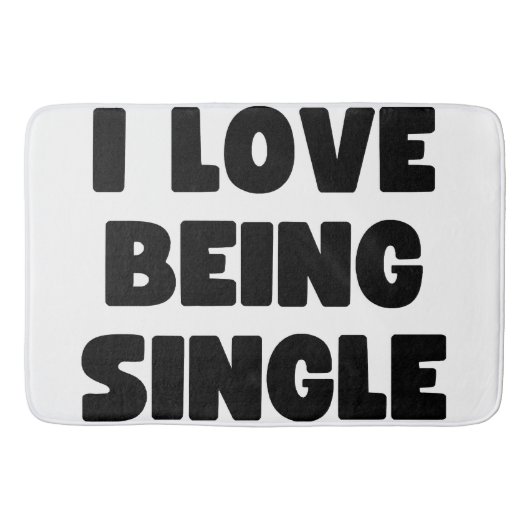 Tapis De Bain J'adore être célibataire (Devant)