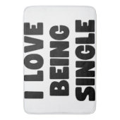 Tapis De Bain J'adore être célibataire (devant Vertical)
