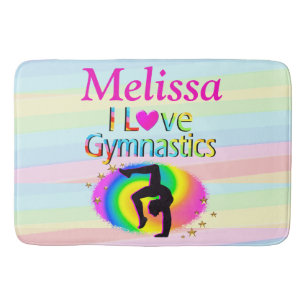 TAPIS DE BAIN J'ADORE LA GYMNASTIQUE PERSONNALISÉE BAIN MAT