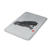 Tapis De Bain J'aime des chiens d'arrêt de Labrador ! (Angle)