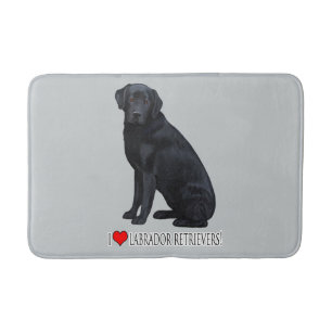 Tapis De Bain J'aime des chiens d'arrêt de Labrador !