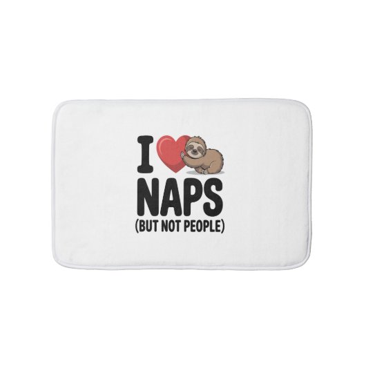 Tapis De Bain J'Aime Les Naps Mignonnes Soins (Devant)