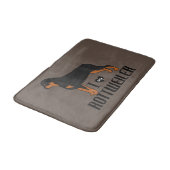 Tapis De Bain J'aime mon chien Rottweiler Rottie (Angle)