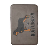 Tapis De Bain J'aime mon chien Rottweiler Rottie (Devant (Vertical))