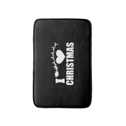 Tapis De Bain J'aime Noël (Devant (Vertical))