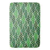 Tapis De Bain Japonais traditionnellement bon motif vert (devant Vertical)