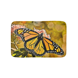 Tapis De Bain Jardin artistique du papillon monarque