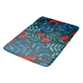 Tapis De Bain Jardin d'aquarelle magique - turquoise foncé et ro (Angle)