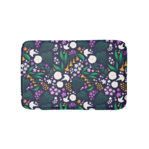 Tapis De Bain Jardin de la Lune de nuit Floral Motif botanique