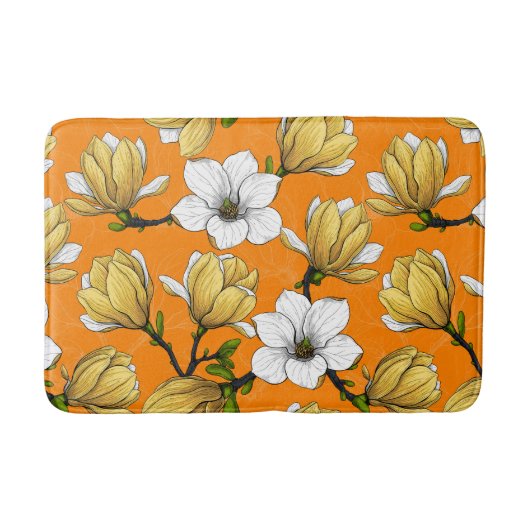 Tapis De Bain Jardin de Magnolia en jaune (Devant)