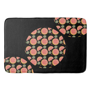 Tapis De Bain Jardin de pamplemousse Vert Fruit Citrus Orange