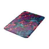 Tapis De Bain Jardin des colibris en violet et bleu (Angle)