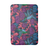 Tapis De Bain Jardin des colibris en violet et bleu (Devant (Vertical))