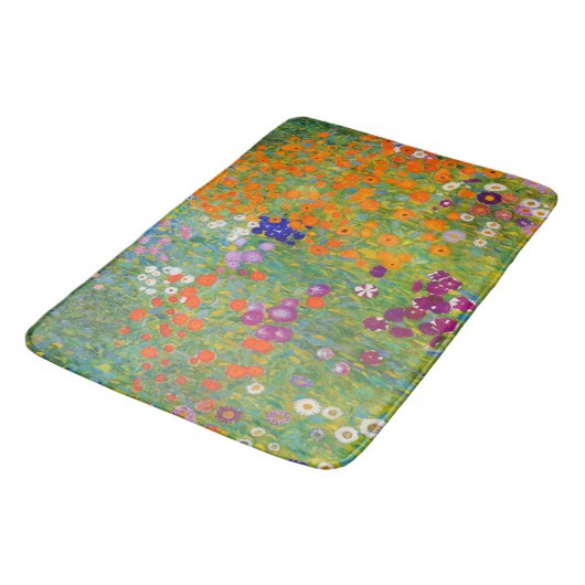 Tapis De Bain Jardin des fleurs de Gustav Klimt (Angle)