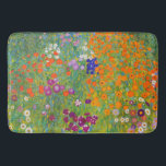Tapis De Bain Jardin des fleurs de Gustav Klimt<br><div class="desc">Visitez mon magasin pour plus de design intéressant et plus de choix de couleurs => zazzle.com/colorfulworld*</div>