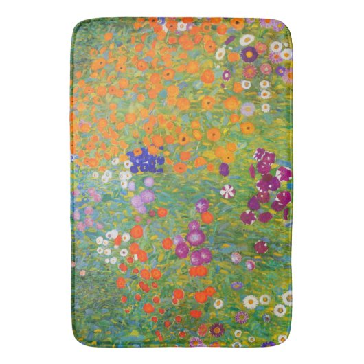Tapis De Bain Jardin des fleurs de Gustav Klimt (devant Vertical)