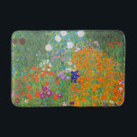 Tapis De Bain Jardin des fleurs de Gustav Klimt<br><div class="desc">Visitez mon magasin pour plus de design intéressant et plus de choix de couleurs => zazzle.com/colorfulworld*</div>