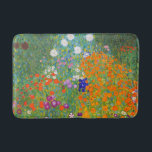 Tapis De Bain Jardin des fleurs de Gustav Klimt<br><div class="desc">Visitez mon magasin pour plus de design intéressant et plus de choix de couleurs => zazzle.com/colorfulworld*</div>