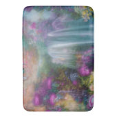 Tapis De Bain Jardin D'Imaginaire Avec Fleurs Et Cascade Calme (devant Vertical)