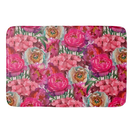 Tapis De Bain Jardin fleuri romantique (Devant)