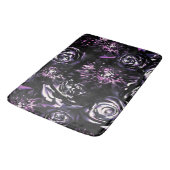 Tapis De Bain Jardin foncé Vis mauve Fleurs de Glam (Angle)