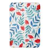 Tapis De Bain Jardin magique - rouge et turquoise (devant Vertical)