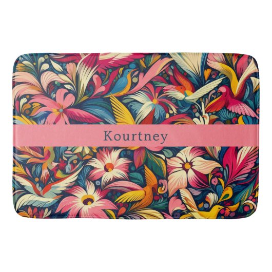 Tapis De Bain Jardin moderne et abstrait (Devant)